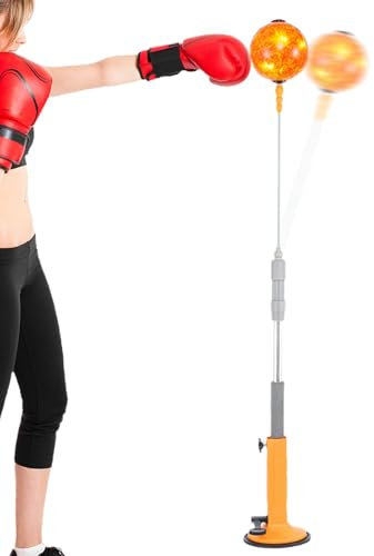 Punching Speed Ball | Sac de frappe autoportant réglable avec base à ventouse | Équipement d'entraînement de boxe lourd pour adultes, garçons,