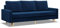 Mebligo - Sofa mit Schlaffunktion und Bettkasten Blank, 3 Sitzer Sofa 212 cm Breit, Schlafsofa, Ausziehbares Couch auf Holzfüßen,Schlafcouch - Blau