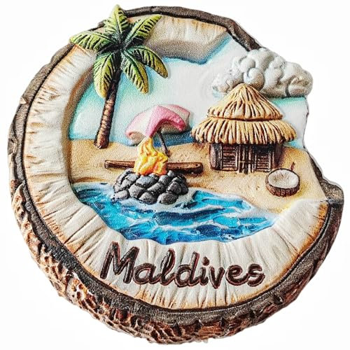 Kühlschrankmagnet Malediven, Tourismus, Souvenir, Kühlschrankdekoration, 3D-Magnetaufkleber, Basteln