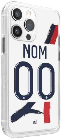 CS Coque Football Paris Personnalisable iPhone 5C en Silicone. Maillot extérieur Saison 24 25. Ajoute Ton nom ou celui d'un Joueur et Le numéro de Ton Choix