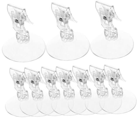 MAGICLULU 1 Set Clip per Tenda da Doccia con Ventosa Clip per Tenda da Doccia Supporti per Tenda da Doccia Morsetto di Protezione in Plastica Antispruzzo per Doccia 10 Pezzi