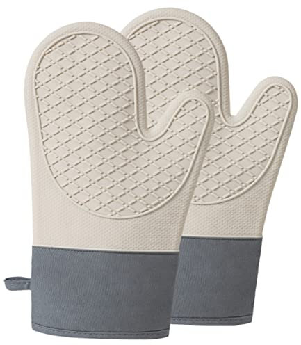 Ciieeo 2 Piezas Guantes De Silicona Cubierta De La Mano para Hornear Guantes Guantes Antihorno Guantes De Horno para Hornear Manoplas para Horno Guante para El Horno Gel De Sílice
