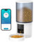 Distributeur Croquettes Chat Automatique WiFi: Distributeurs de Nourriture pour Chiens Connecté App - Gamelle Chat Automatique - Mangeoire pour Chat Enregistrement Vocal 10S Programmable Blanc 6L