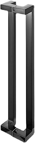 Poignées de porte de douche coulissantes en acier inoxydable Noir 80 cm