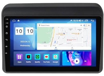 9 Inch Car Bluetooth WiFi Multimedia Radio Stereo DVD Player for Suzuki Ertiga 2018 2019 2020, Android 12 Car GPS Navigation Audio System Screen with Reverse Image