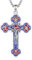 EUDORA Harmony Ball Sterling Silber S925 Kreuz Kette für Damen Herren, Vintage Kruzifix Halskette Jesus Kreuz Anhänger Glaube Schmuck Christlicher Geschenk für Herren Frauen Mutter Vater, 22+2