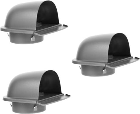 Homoyoyo 3stücke Edelstahl Lüftungsgitter Mit Regenhaube Außenabdeckung Für Abluft Einfach Zu Montieren Für Kamin Und Rauchabzüge Wetterfest Für Badezimmer Und Wohnräume