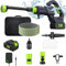 Nettoyeur Haute Pression sans Fil 3000W 200Bar - 6-en-1 avec Affichage Numérique, Moteur Brushless, 3 Modes, Nettoyage Jardin Haute Puissance, Kit Mousse professionnelPour Voiture/Jardin/Bâtiment