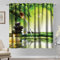 Kzzfqxb Rideaux 140x229cm 2 Panneaux, Spa Vert Bambou Transparent Printemps Galets Bougie aromathérapie Yoga méditation Japonais Relaxant pour fenêtre, décoration Zen pour Chambre Salon