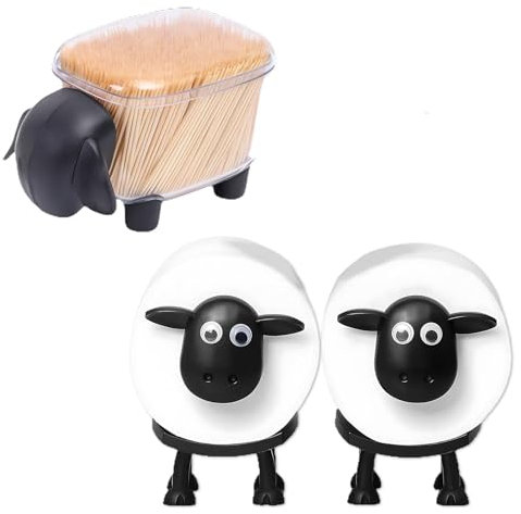 2 Pcs Sheep Toilet Holder, Sheep Toilet Roll Holder, with A Cute Lamb-shaped Storage Box, Cotton Ball Holder Dispenser,Cute Bathroom Decor Birthday Gift
