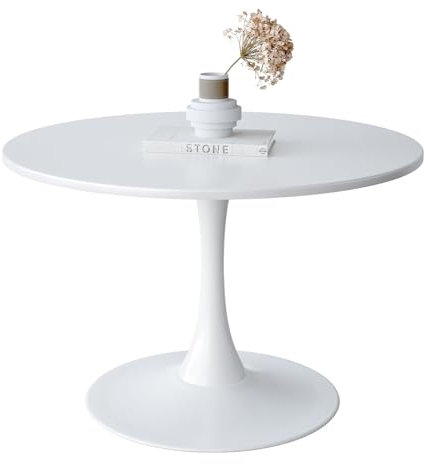 EUNEWR Esstisch Rund, Runder Esstisch Ø 80 cm, Moderner Verhandeln Tisch Küchentisch Esszimmertisch für Küche, Esszimmer, Wohnzimmer und Büro