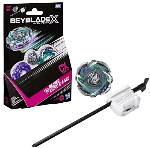 Hasbro Beyblade X Reaper Rhino C 4-55D CX Starter Pack Set, Takara Tomy Kreisel (Abwehr-Typ) und Starter, Kampfkreisel Spiel, Spielzeug, ab 8 Jahren
