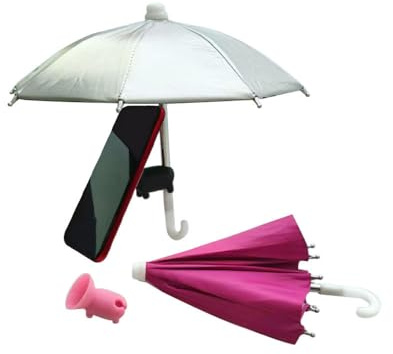DFXIU 2-Pack Anti-Glare Phone Umbrella Sun Shade, UV Protection with Suction Cup for Smartphones,Cute Piggy Design for Photography/Bicycle/Motorcycle