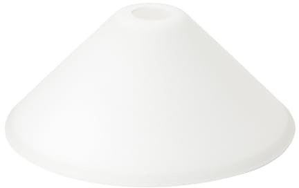 ORION LIGHTSTYLE Paralume in vetro di ricambio (Ø 300 mm), apertura per attacco E27, altezza 125 mm, vetro della lampada, paralume in vetro, cono di vetro, bianco opaco