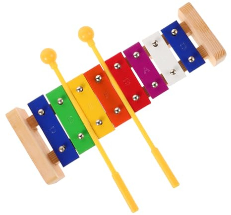 CONGARTENO Junge Mädchen Xylophon Töne Aus Holz Und Metall Montessori Schlaginstrument Mit Robustem Klang Leichtes Bruchfestes Glockenspiel Lernspielzeug Für Mädchen Und Jungen Zur Musikalisc