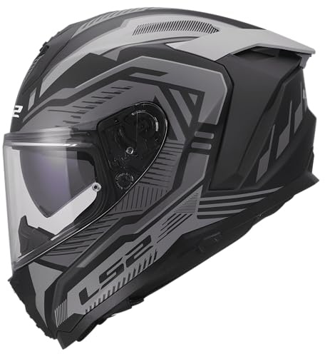 LS2, Integraler Motorradhelm CHALLENGER II DRAVIX Grey, 3XL