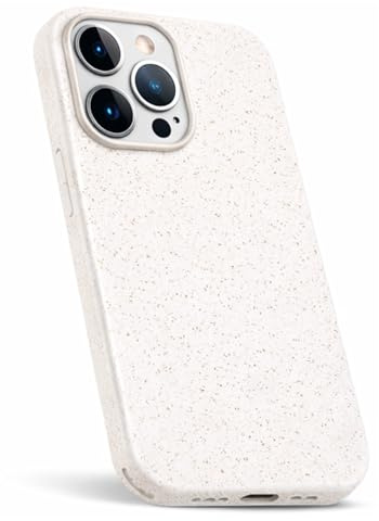 Caselefy Wheat Straw TPU Case for iPhone 14, Lightweight Protective Phone Cover, White