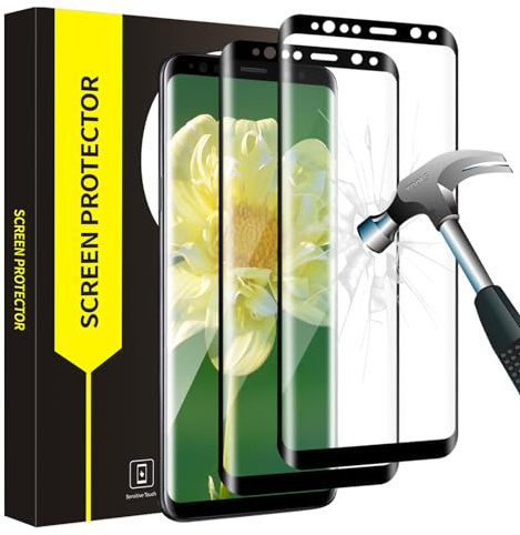 Bodyguard Verre Trempé pour Samsung Galaxy S9, 9H Dureté, pas de bulles, 3D plein écran, Dureté 9H, Haute Sensibilité protection écran, sans bulles, Grande clarté Samsung S9 vitre protection-2 pièces