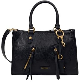 Marc O'Polo Leder Handtasche Umhängetasche Phili Shopper Black schwarz