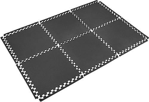 Gymtek Schutzmatten 176,5x118x1cm - Eva-Schaum – Bodenschutzmatte – Gymnastikmatte – Sportmatte – Puzzlematte Set – Matte – Fitnessmatte - Unterlegmatte für Fitnessraum&Fitnessgerät