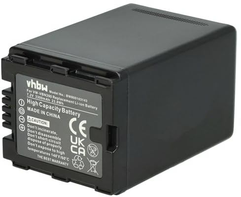 vhbw Akku kompatibel mit Panasonic HDC-SD800 | HDC-SD900, HDC-SD909 Videokamera Camcorder (3300 mAh, 7,2 V, Li-Ion) + Infochip