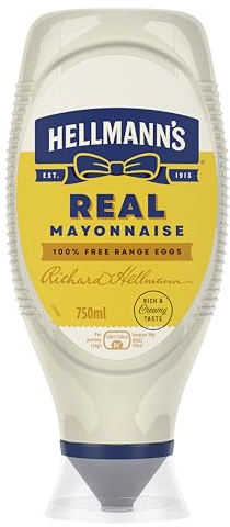 Hellmann's Real Mayonnaise Squeeze Bottle for Burgers & Salads 750 ml