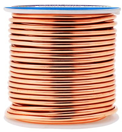 Mandala Crafts Extra Long Aluminum 12 Gauge Craft Wire, 60 Feet (Copper)