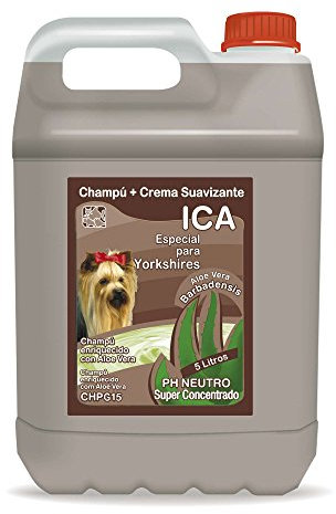 ICA CHPG19 Spezial-Shampoo für Yorkshire mit Aloe Vera, pH-neutral, weiches und seidiges Fell, mit Lavendelduft, 5 l