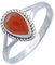 mantraroma Silber Ring Damen 925 Karneol Edelstein orange dezent, verspielt (MRG-113-16-(54))