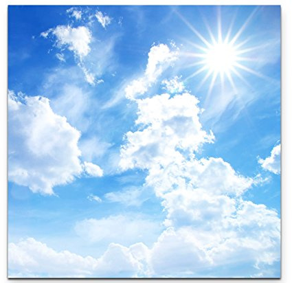 Leinwandbilder | Bilder Leinwand 90x90cm strahlender Himmel mit Wolken