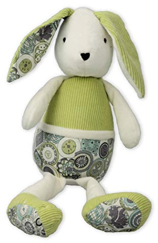 Inwolino 7844 - Kuscheltier Hase Schnuffel, grün/Creme, 28 cm, Schmusetier, Plüschtier