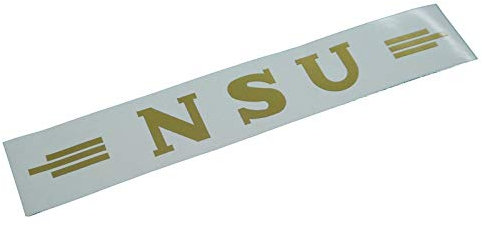 NSU Schriftzug, Sticker, Tank Schriftzug Deko, zum Oldtimer Restaurieren von Lack & Verkleidung. Motorrad Emblem Alternative