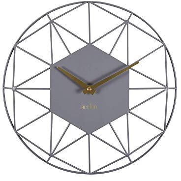 Acctim 29577 Alva quartz wall clock with Grey Owl surround