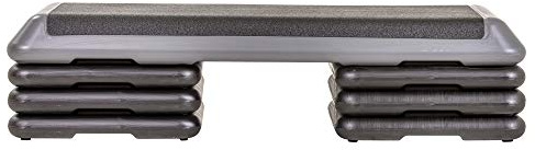 The Step (Made in USA Original Aerobic Platform for Total Body Fitness – Health Club 6 Risers Grey