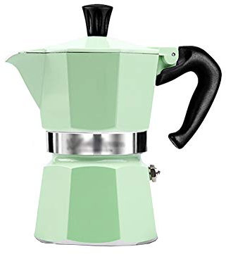 DYB Stovetop Espresso Maker Moka Pot Coffee Pot Green Home Espresso Machine 45ML