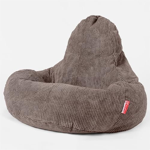 Lounge Pug - Gaming Sitzsack Sessel - Pom-Pom Schoko - Ultra LUX - Sitzsack Sessel