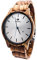 Holzuhr Herren Crown Holzarmbanduhren für Herren | Zandel Holz ideal für Allergiker | Holzuhren Männer mit japanischem Quarz-Uhrwerk, Schweizer Krone | Männeruhr Holz 50 Gramm Ziffernblatt 40 mm (397)