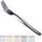 Dinner Forks 6 Pieces, Kyraton Stainless Steel with Black Titanium Plating 21.5cm Table Forks Cutlery Forks Set, Silverware Set, Dishwasher Safe.