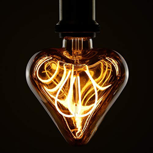 GBLY - LED Vintage Edison Glühbirne 3W Retro Glühlampe E27 Dekorative Herzform Lampe Warmweiß Golden Antike Lampen für Retro Beleuchtung im Haus Café Bar Party Weihnachten, nicht dimmbar vatertag