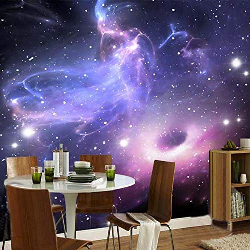 YABAOST Selbstklebendes Wandbild 200X100Cm 3D Wandtattoo Wandsticker Schlafzimmer Galaxie Sternenhimmel Muster Wanddeko Wandaufkleber Wohnzimmer Tapete Wasserdichtes Pvc Wandbild Hintergrund
