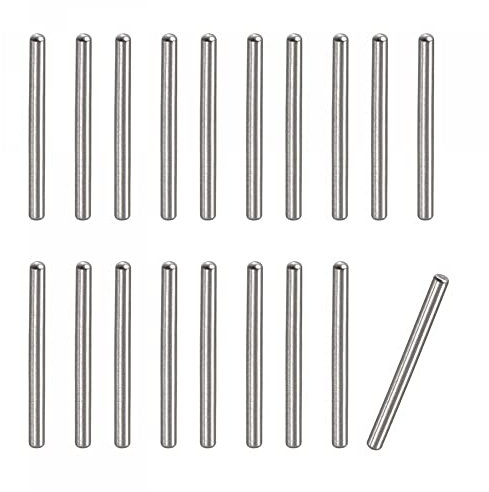sourcing map 1 x 10 mm, 20 pezzi in acciaio inox 304 testa rotonda piatta smussata estremità tassello pin letto a castello perni mensola pioli di supporto mensole elementi di fissaggio