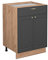 Vicco Küchenunterschrank Fame-Line, Anthrazit-Gold/Goldkraft Eiche, 60 cm mit Schublade, ohne Arbeitsplatte