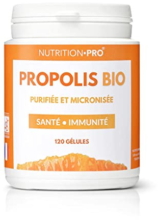 Propolis bio - 120 gélules | Purifiée et micronisée | Santé/immunité | Bio/Ecocert | Fabriquée en France