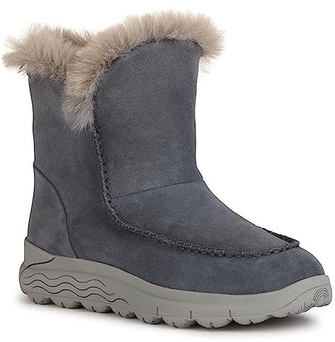 Geox D Spherica 4x4 B Abx, Caviglia barca Donna, Dk Stone, 39 EU