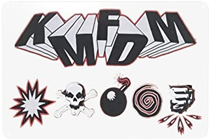 Oudrspo Metal Sign for KMFDM Metallschilder Mann Cave Decor Room Decor Schilder Außenwand Plaques Garage Retro Schilder Bar lustige Schilder Wandkunst Poster