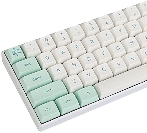 XDA PBT Key Cap, 133 Keys Dye Sublimation Glacier White Custome Key Cap Set for Cherry/Gatron MX switches 60 Percent/68/61 Gaming Mechanical Keyboard (Glacier White)
