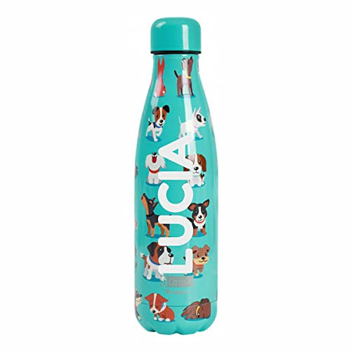 I-Drink Borraccia 500 ml Termica Acciaio Bottles Modelli Natura Animali Animals IDRINK INCISIONE INCLUSA (500 ml) - Personalizzazione con testo a tua scelta (Cani Cartoni)