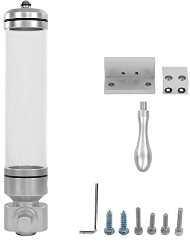 Coffee Bean Dispener, Wall Mounted Acrylic Bean Storage Dispenser, Round Sealed Coffee Bean Container for Commercial Use, Multipurpose Food Dispenser for Nuts, Cereal, Transparent and Space(Silver)