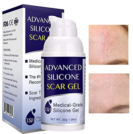 Gel D'élimination des Cicatrices, Gel Cicatrice en Silicone Avancé, Crème D'élimination des Cicatrices pour La Réparation des Cicatrices Nouvelles Et Anciennes, Dissolvant Vergetur