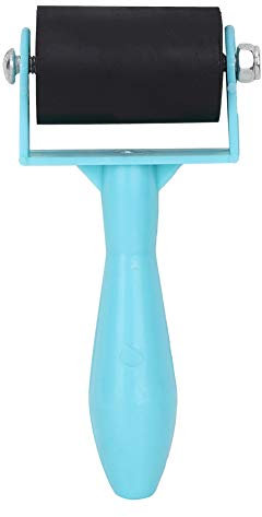 Mini Rouleau Brayer pour Travaux Manuels, Petit Rouleau Brayer en Caoutchouc pour Vinyle, Rouleau Encreur pour Gravure, Rouleau de Peinture Artisanale pour Estampage et (Vert)